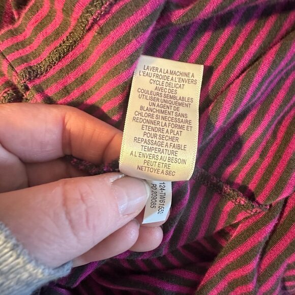 Women's XS Tommy Bahama Knit Striped Maxi Dress Pink Gray Stretch - Picture 7 of 7